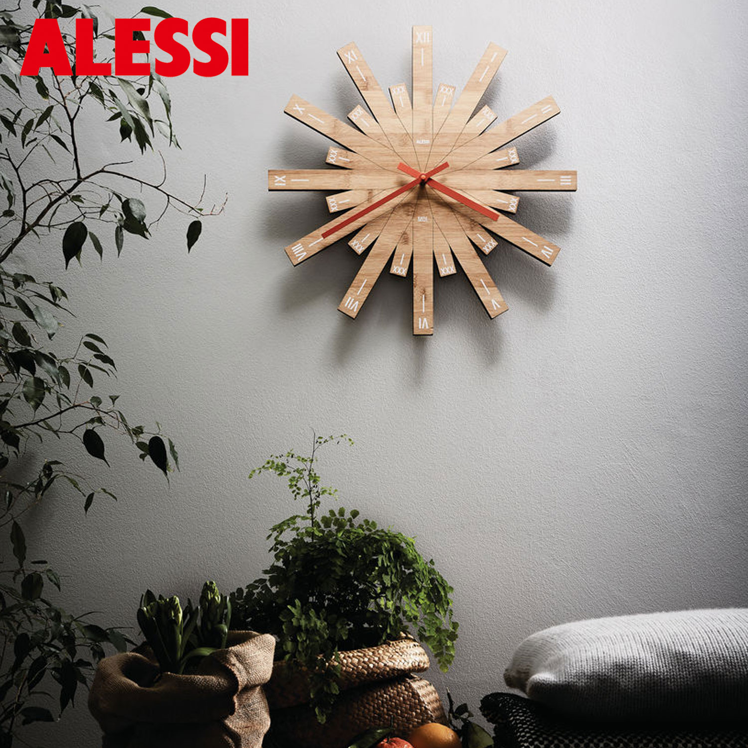 ALESSI RAGGIANTE WALL CLOCK アレッシィ 掛け時計 壁掛け アナログ ラジアンテナチュラル MDL05