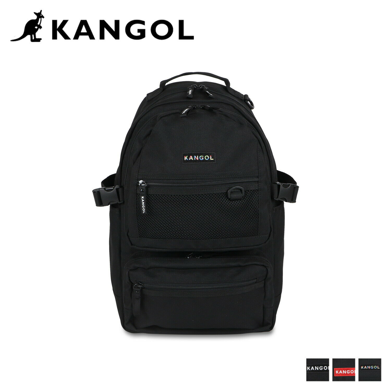 KANGOL RUCKSACK カンゴール リュック バッグ バックパック メンズ レディース 25L 大容量 ブラック 黒 250-1292
