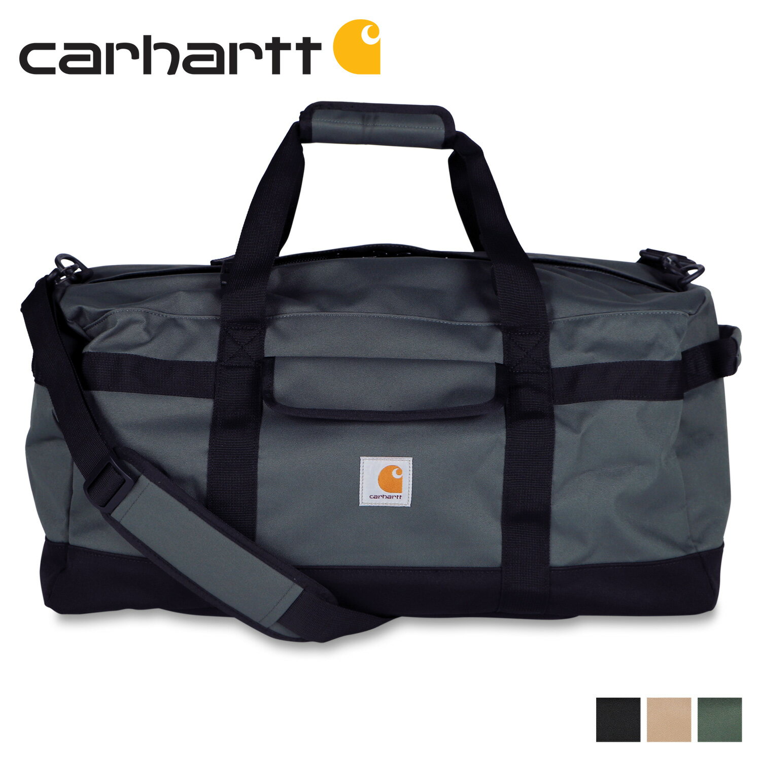 【最大1000円OFFクーポン発行中】 carhartt JAKE DUFFLE BAG カーハート ダッフルバッグ メンズ レディース ショルダー付き 撥水 ブラック ブラウン オリーブ 黒 I030083
