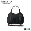 【最大1000円OFFクーポン配布中】 MILESTO BOSTON BAG ミレスト ボストンバッグ メンズ レディース 13インチ PC収納スリーブ付き ブラック グレー グリーン 黒 MLS844 母の日