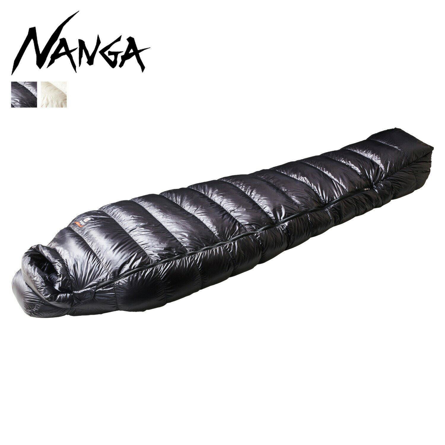 楽天inglewood Beauty【最大1000円OFFクーポン配布中】 NANGA LEVEL8 -10 UDD BAG ナンガ シュラフ ダウン 寝袋 マミー型 レベル8 超撥水加工 アウトドア 防寒 550g ブラック グレー 黒 NS2244-2A004