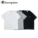 【最大1000円OFFクーポン配布中】 Champion T1011 US T-SHIRT WITH POCKET チャンピオン Tシャツ 半袖 メンズ レディース MADE IN USA ポケット付き ブラック ホワイト グレー ネイビー 黒 白 C5-B303