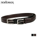 レザーベルト 【最大1000円OFFクーポン配布中】 NEWYORKER LEATHER BELT ニューヨーカー ベルト レザーベルト メンズ 本革 ブラック ダーク ブラウン 黒 NY-8080219