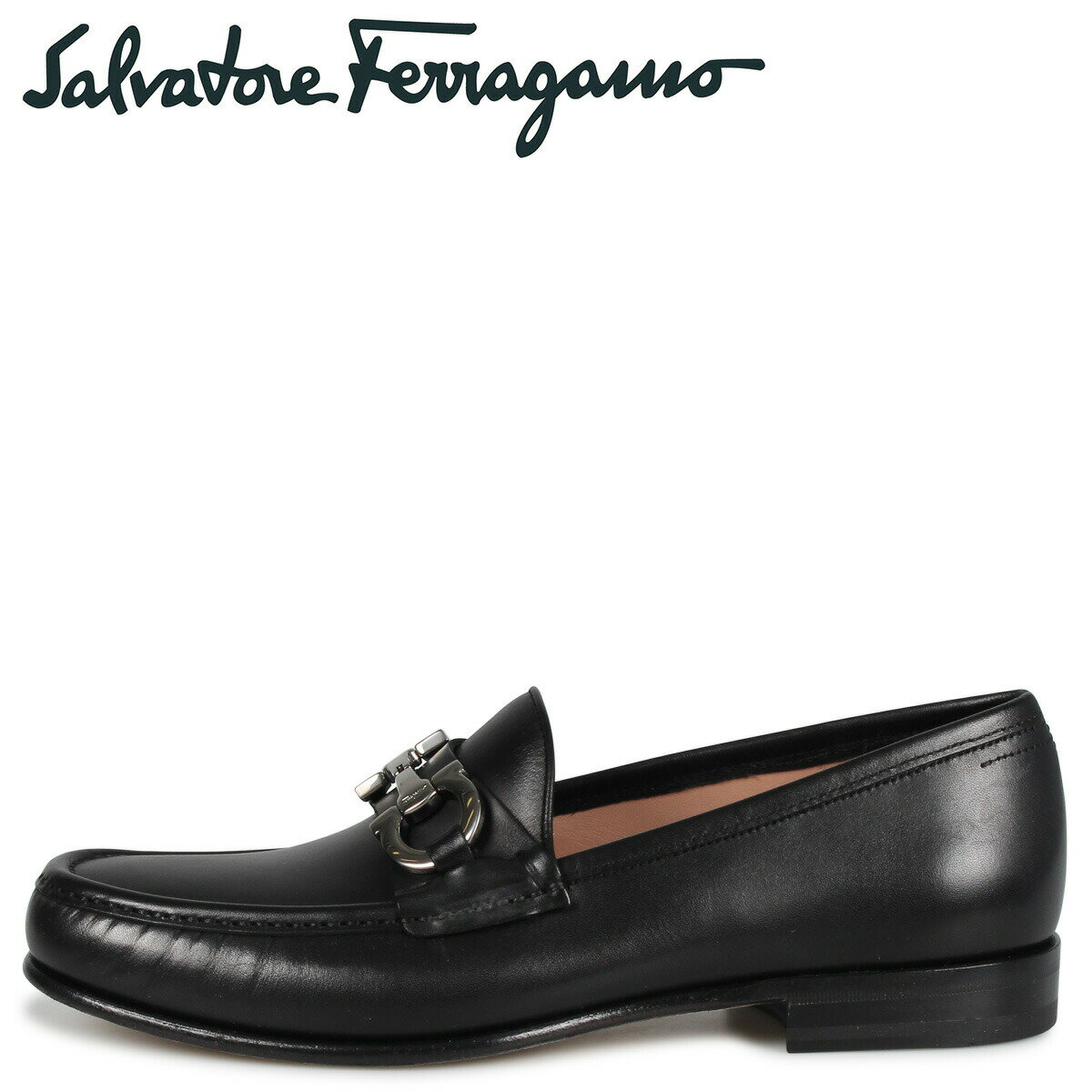 フェラガモ メンズ レディース Salvatore Ferragamo ビットローファー モカシン シューズ BOND ブラック E 02B192 696001