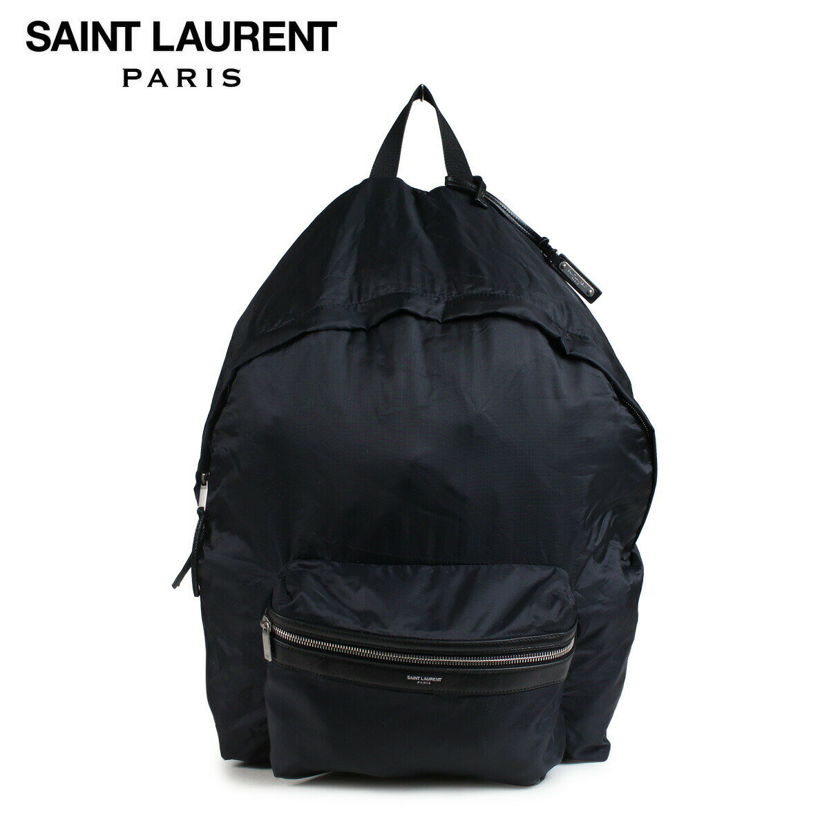 SAINT LAURENT PARIS DOUBLE TOP ZIP BACKPACK サンローラン パリ バッグ メンズ レディース バックパック リュック ブラック 524903 9RP1E