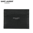 サンローラン パスケース メンズ 【最大1000円OFFクーポン配布中】 SAINT LAURENT PARIS YSL CREDIT CARD CASE サンローラン パリ パスケース カードケース ID 定期入れ メンズ 本革 ブラック 黒 375946BTY0N