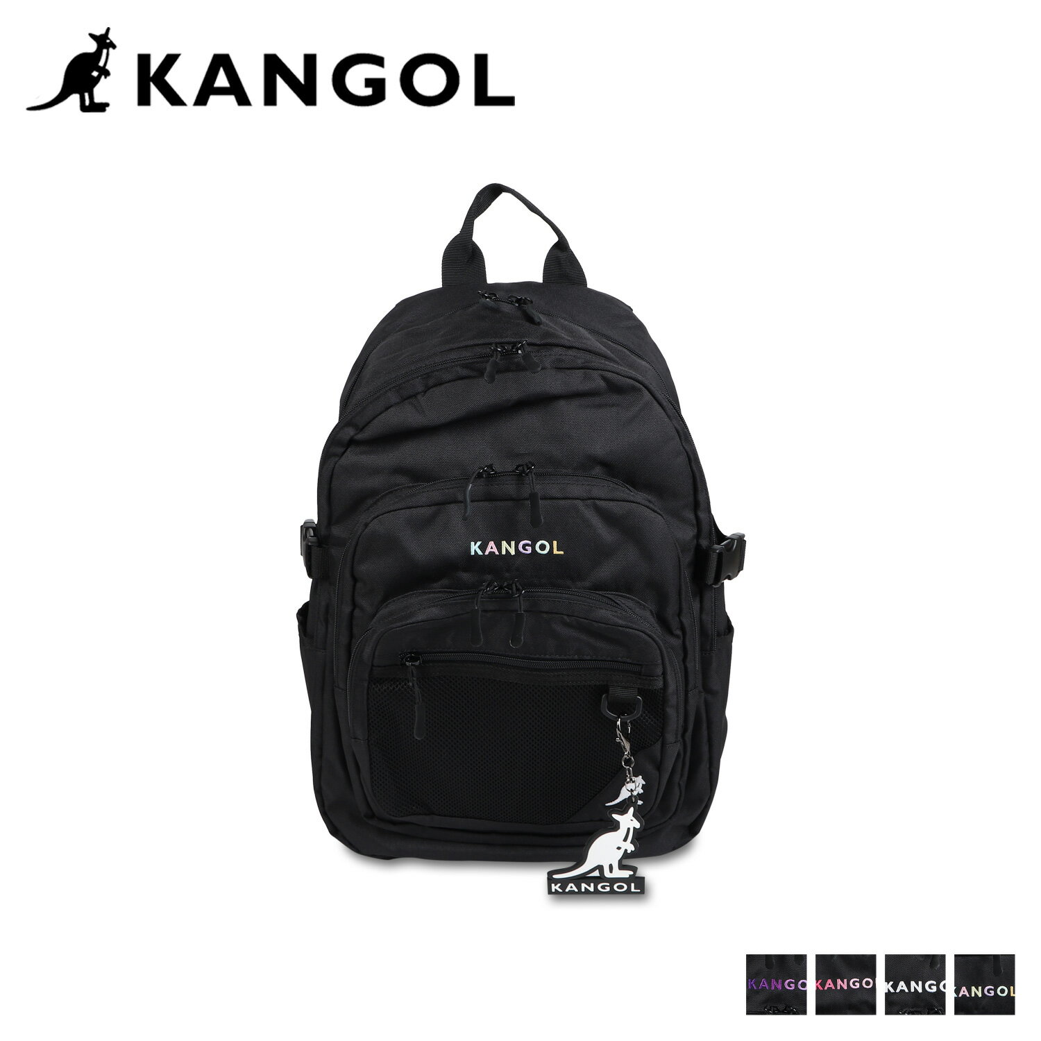 KANGOL NICKEY カンゴール リュック バッグ バックパック ニッキー メンズ レディース 30L ブラック ホワイト パープル ピンク マルチ 黒 白 250-1560