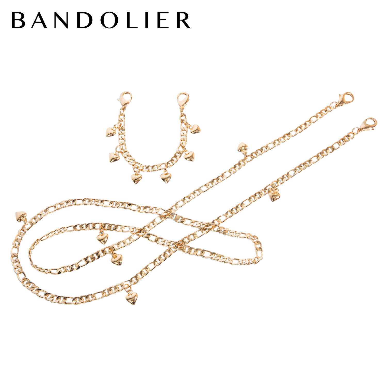  BANDOLIER ESTELLE STRAP SET バンドリヤー ストラップ スマホケース用 ハンドストラップ ショルダーストラップ 携帯 落下防止 エステル セット メンズ レディース ゴールド 32EST