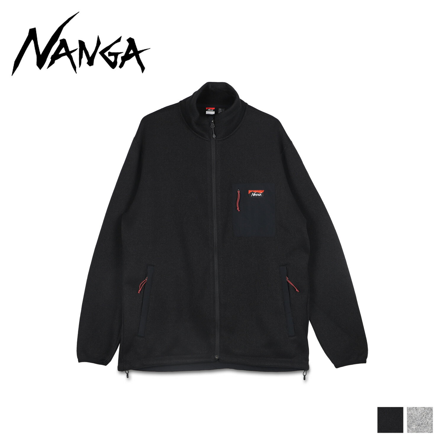 NANGA POLARTEC FLEECE ZIP ナンガ フリース ジャケット ポーラテック ジップ フリース メンズ ブルゾン ブラック グレー 黒 NW2241-1D509