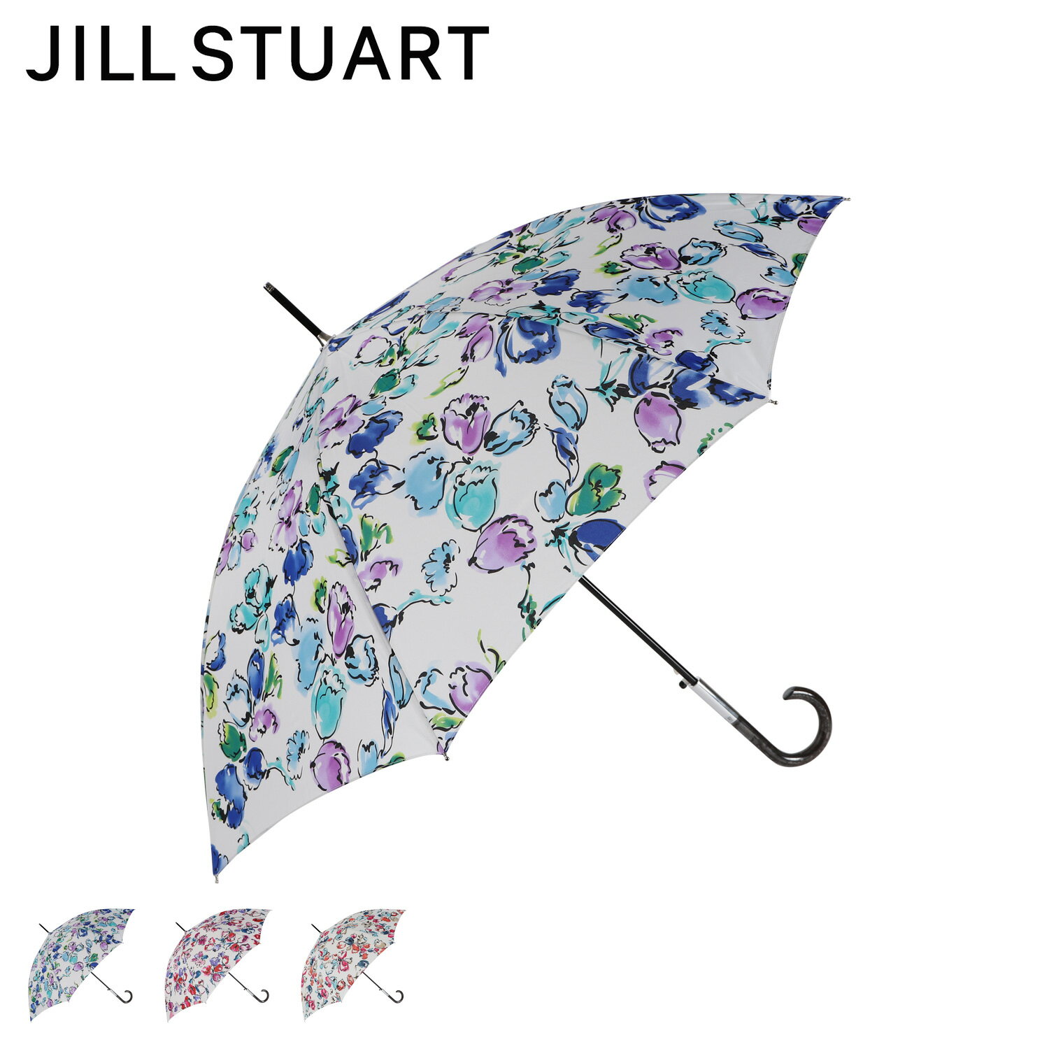 ジル スチュアート 傘 JILLSTUART ジルスチュアート 長傘 雨傘 ジャンプ傘 レディース 60cm 軽量 ブルー ピンク マルチ 1JI11042 母の日 母の日