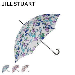 【最大1000円OFFクーポン配布中】 JILLSTUART ジルスチュアート 長傘 雨傘 ジャンプ傘 レディース 60cm 軽量 ブルー ピンク マルチ 1JI11042