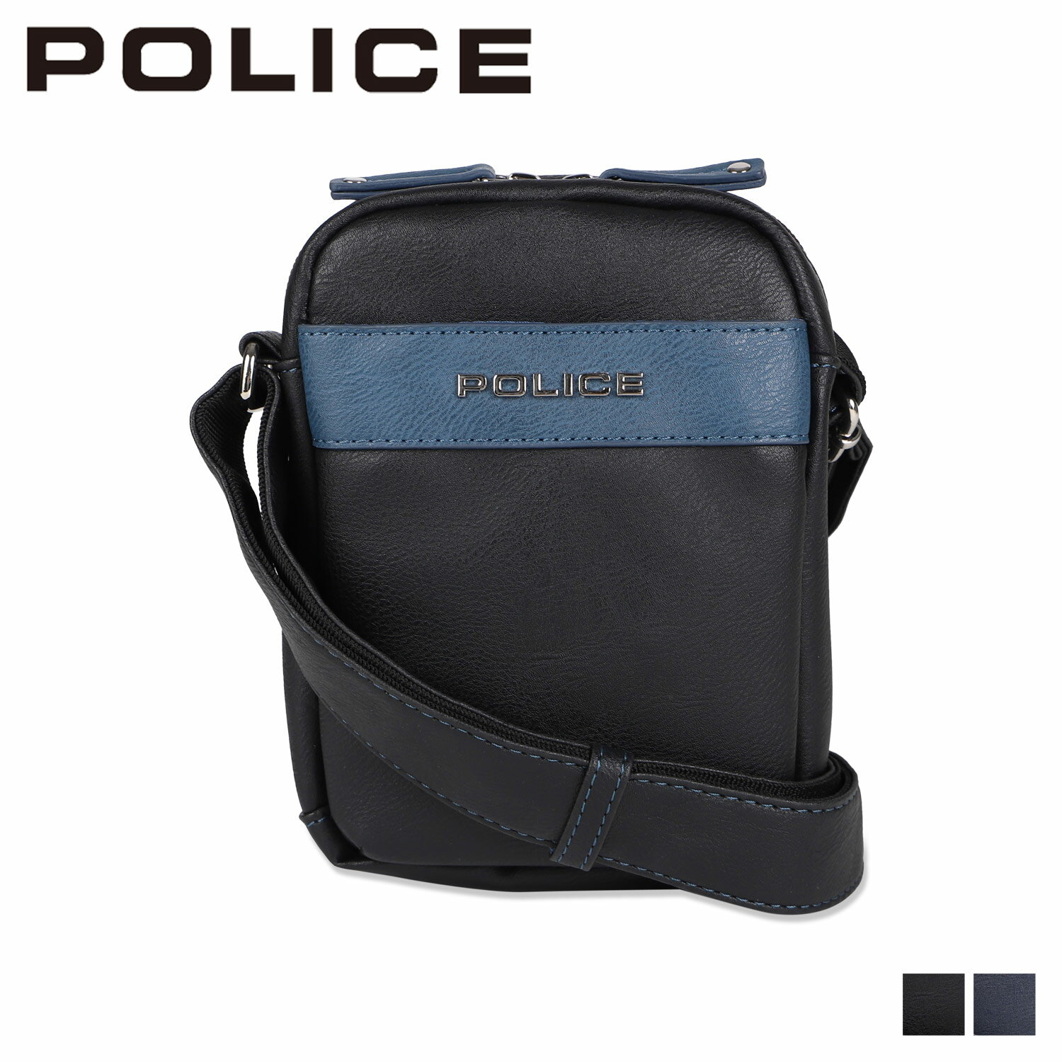POLICE MINI SHOULDER BAG ポリス ショルダーバッグ メンズ ブラック ネイビー 黒 PA-66002