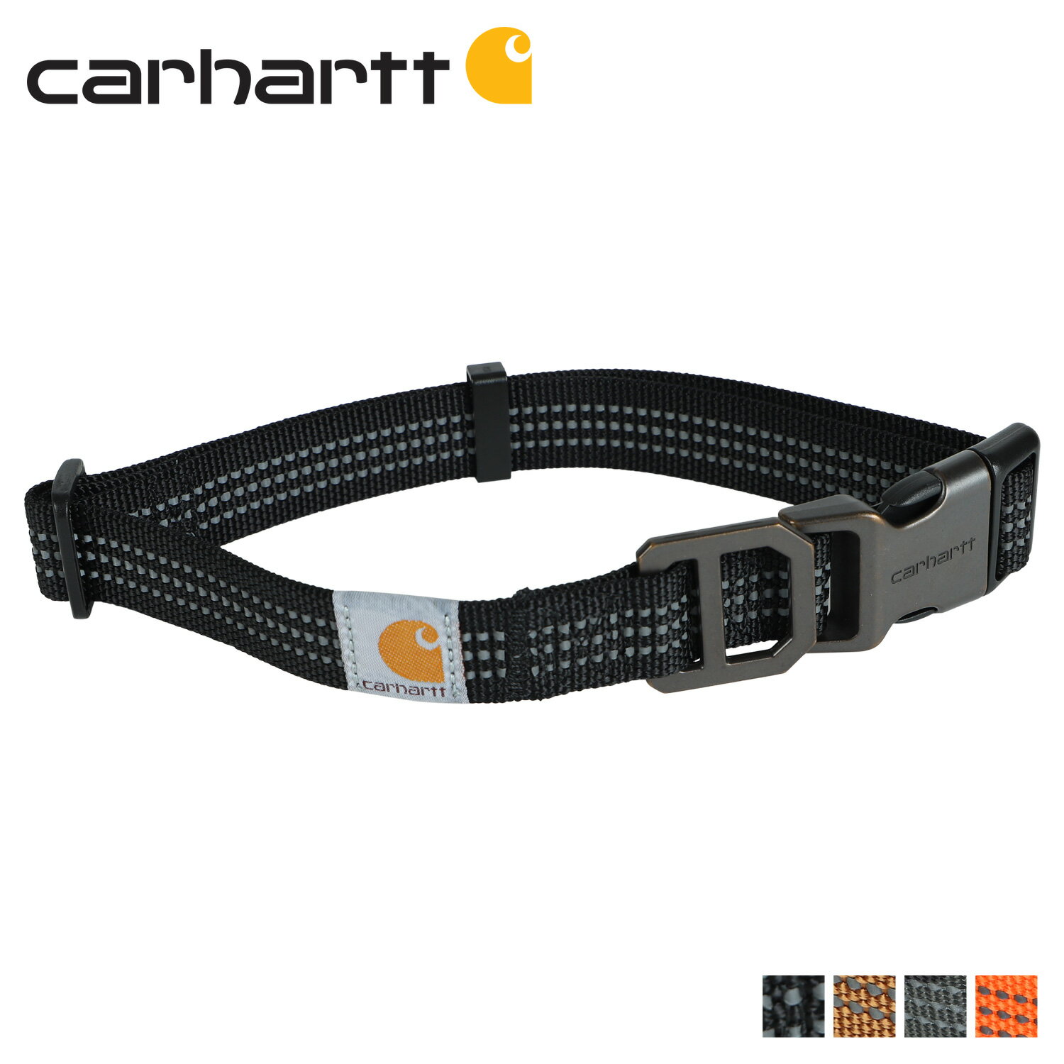 carhartt DOG COLLAR カーハート 首輪 中型犬 大型犬 反射 ドック カラー ブラック ブラウン カモ オレンジ 黒 P0000343