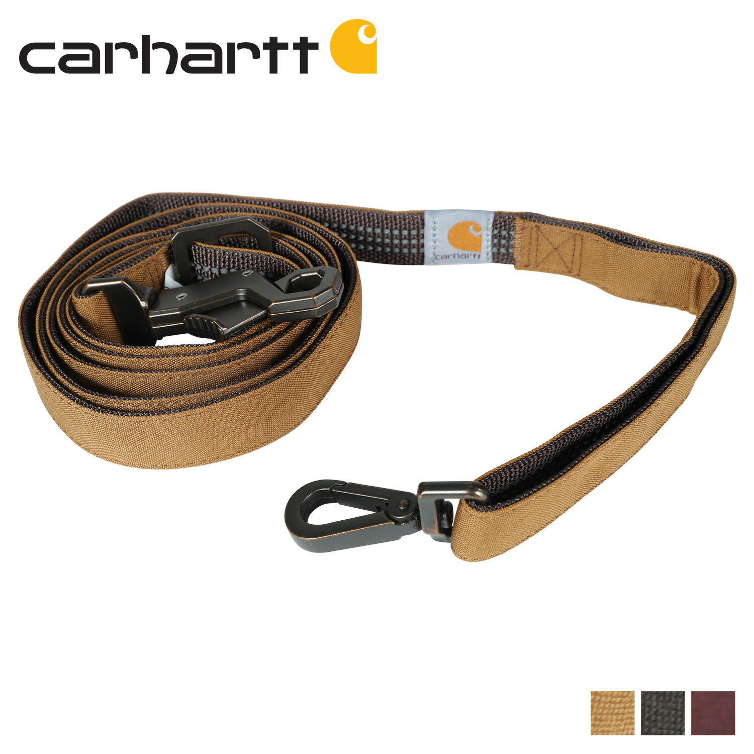 carhartt JOURNEYMAN DOG LEASH カーハート リード 犬 リーシュ 小型犬 大型犬 ブラウン ワインレッド カモ P0000347 1