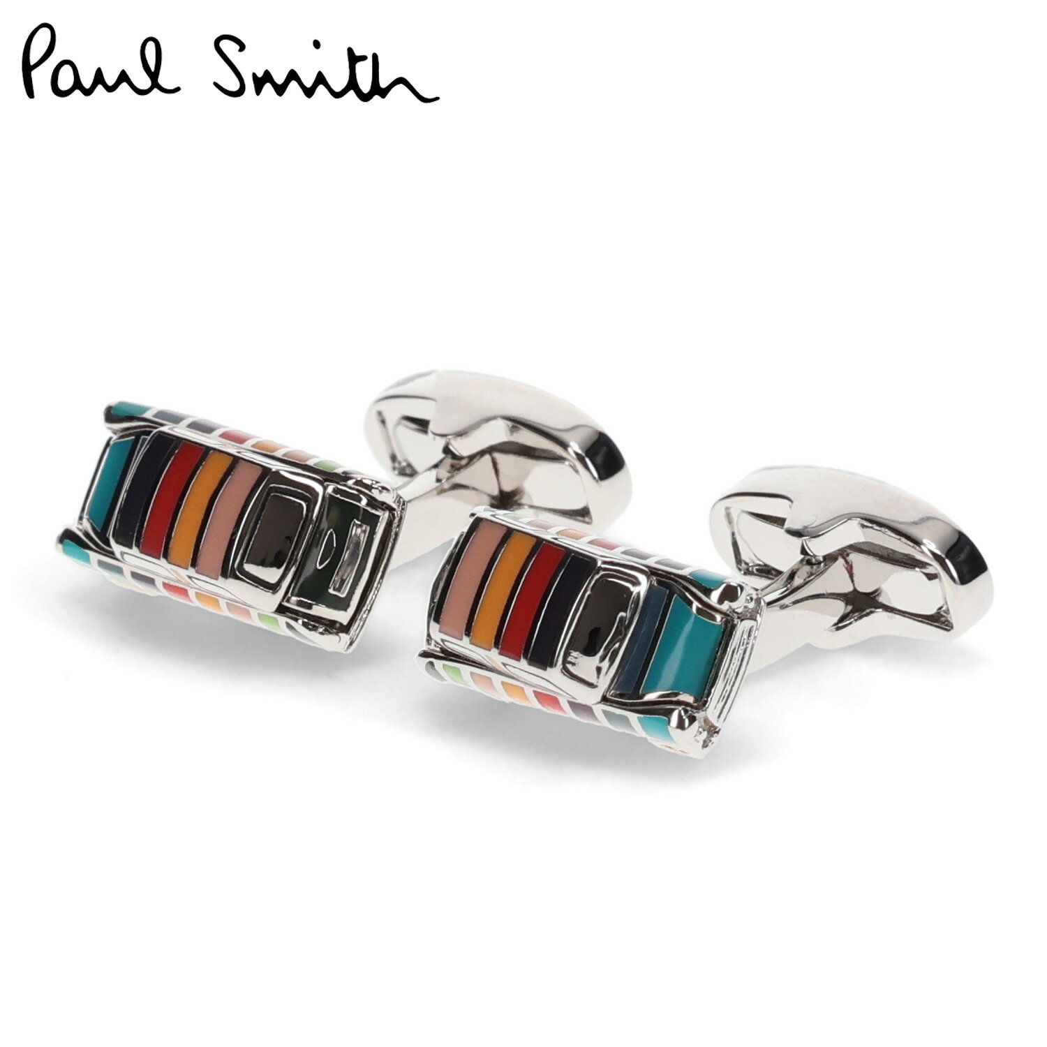 ポールスミス(カフス) 【最大1000円OFFクーポン配布中】 Paul Smith CUFFLINK MINI ポールスミス カフスボタン カフリンクス メンズ ブランド マルチカラー シルバー M1A-CUFF-AMINIC