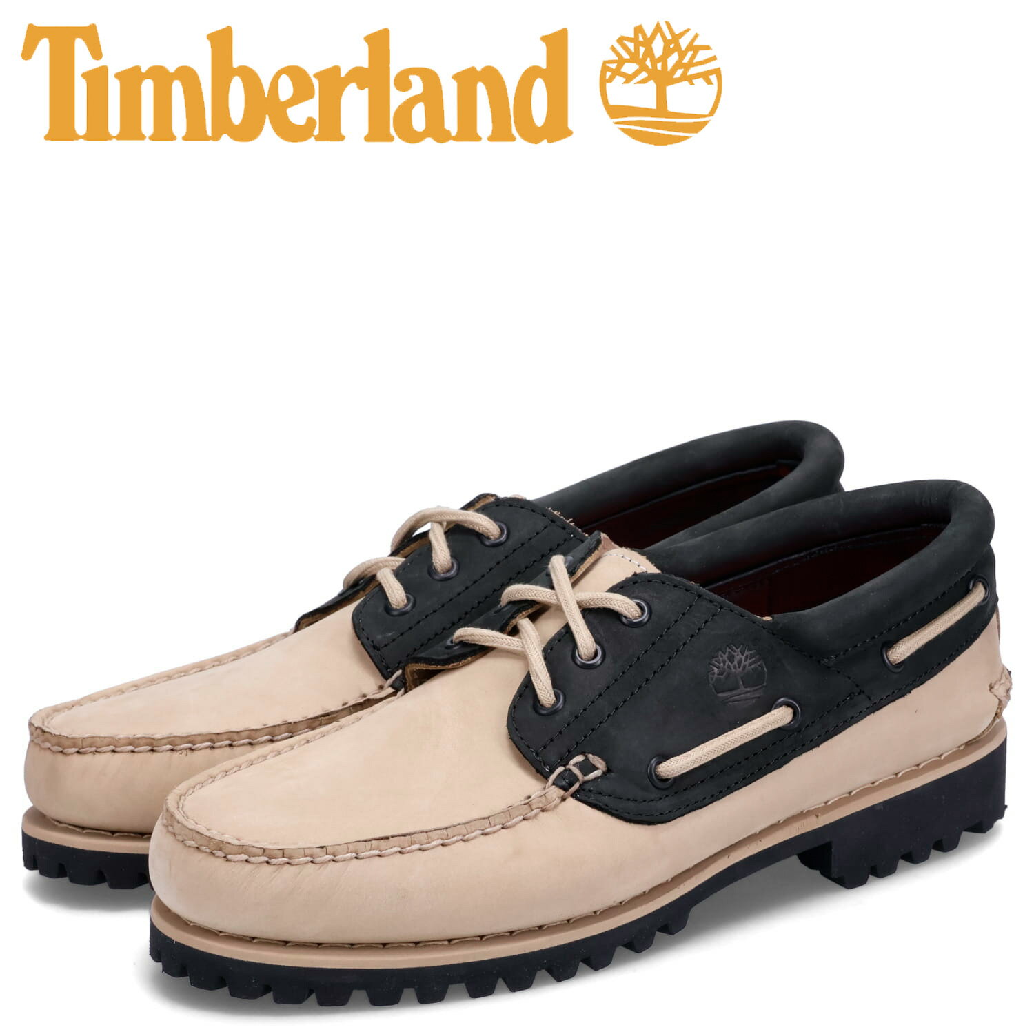 Timberland AUTHENTICS 3EYE CLASSIC LUG ティンバーランド デッキシューズ モカシン オーセンティック 3アイレット クラシック メンズ ベージュ A5RH8