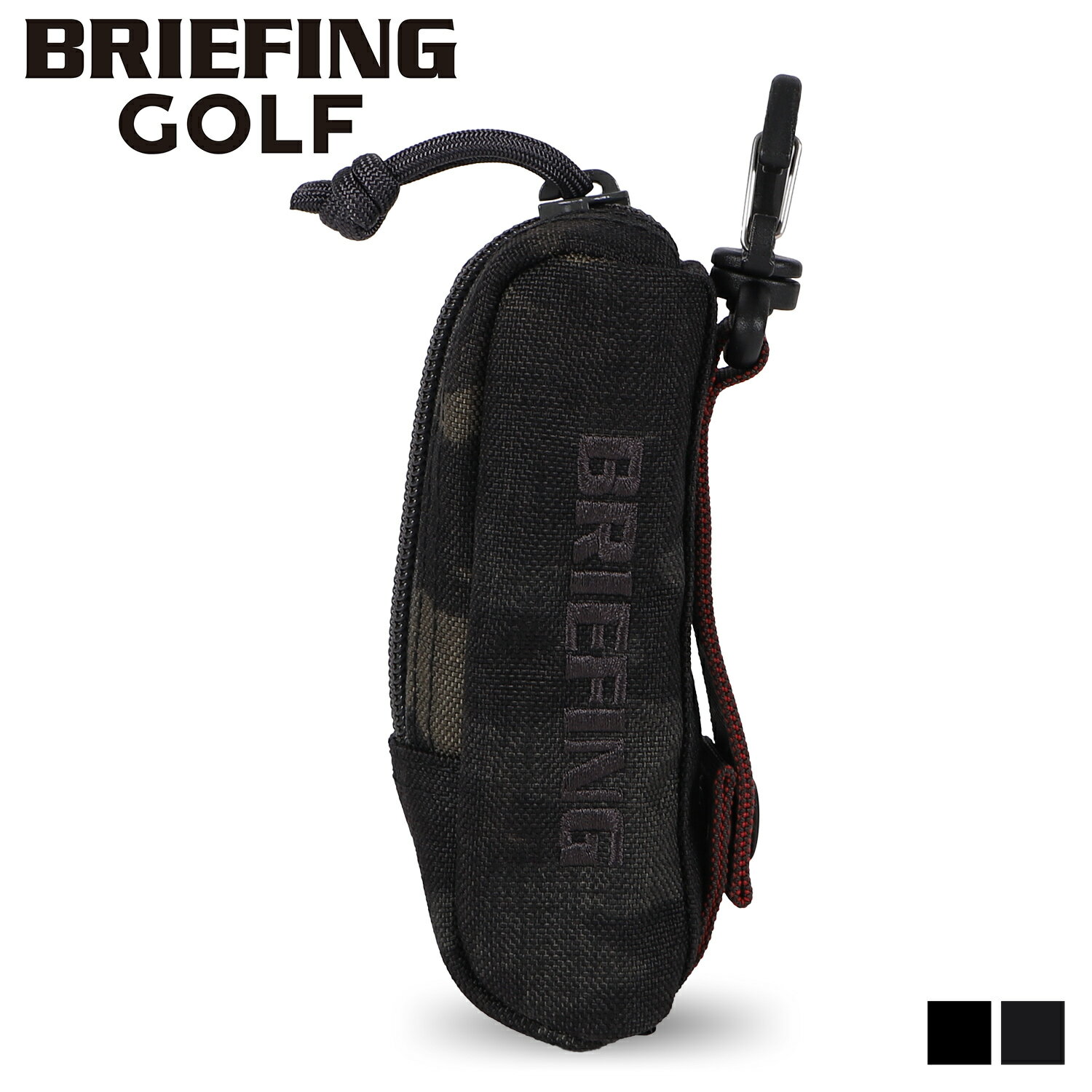 BRIEFING GOLF BALL POUCH 1000D ブリーフィング ゴルフ ボールポーチ ケース ボールホルダー 小物入れ メンズ レディース ベルト 収納 ネイビー ブラックカモ 迷彩 黒 BRG231G50