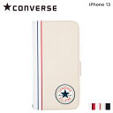 【最大1000円OFFクーポン配布中】 CONVERSE UNCLE PATCH STRIPES BOOK TYPE CASE コンバース iPhone13 スマホケース メンズ レディース 手帳型 携帯 アイフォン ブラック アイボリー レッド 黒 【 ネコポス可 】