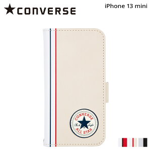 【最大1000円OFFクーポン配布中】 CONVERSE UNCLE PATCH&STRIPES BOOK TYPE CASE コンバース iPhone13 mini スマホケース メンズ レディース 手帳型 携帯 アイフォン ブラック アイボリー レッド 黒