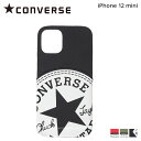 CONVERSE BIG CIRCLE LOGOPU LEATHER BACK CASE コンバース iPhone12 mini スマホケース メンズ レディース 携帯 アイフォン ブラック カーキ レッド 黒 【メール便】