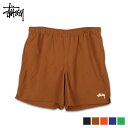 STUSSY STOCK WATER SHORT ステューシー ショート パンツ ハーフパンツ メンズ 水陸両用 撥水 大きいサイズ ブラック ブラウン レッド ブルー グリーン 黒 113155