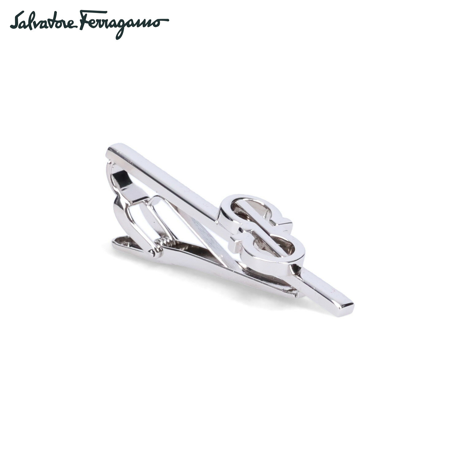 Salvatore Ferragamo TIE PIN サルヴァトーレ フェラガモ ネクタイピン タイピン タイクリップ タイバー メンズ ブランド シルバー 770305