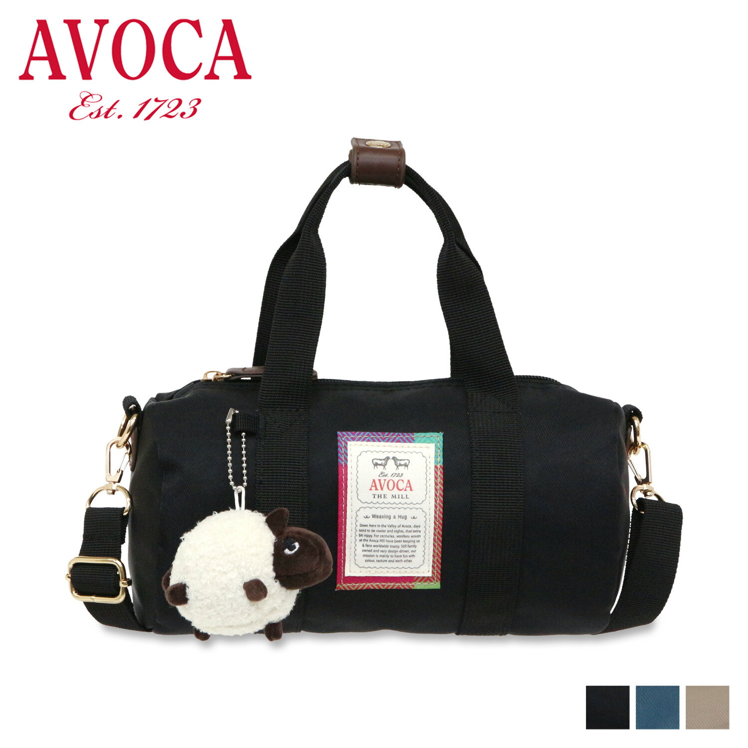 AVOCA ROLLBOSTON MINI SHOULDER アヴォカ ボストンバッグ ショルダーバッグ ミニ メンズ レディース 斜めがけ ブラック ネイビー ベージュ 黒 AC-007 母の日