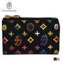 CASTELBAJAC BI-FOLD WALLET カステルバジャック 財布 二つ折り ジェルマン メンズ レディース 薄い L字ファスナー 本革 ブラック ...