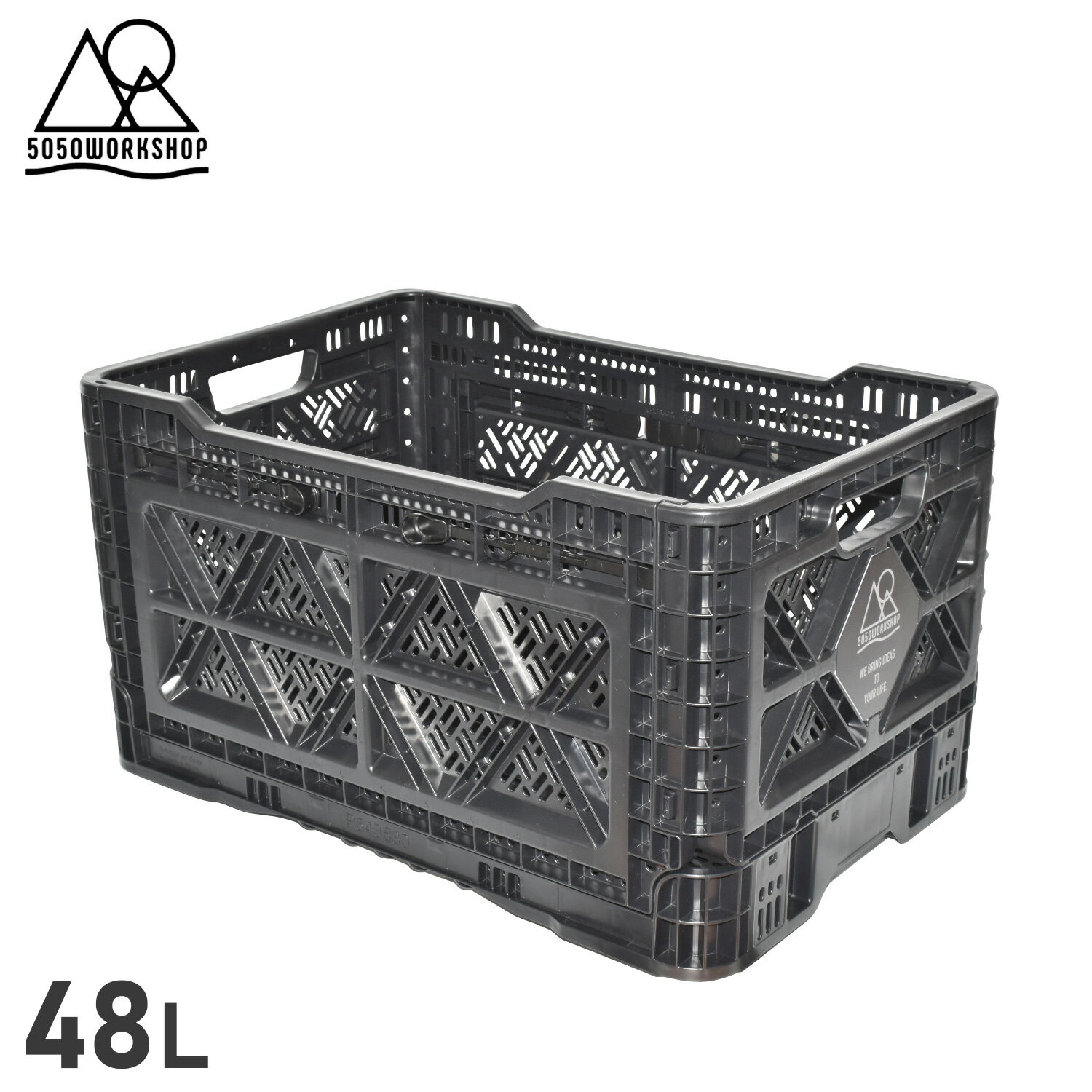 ں1000OFFݥ 5050WORKSHOP SOLID FOLDING CONTAINER 48 եեƥեեƥå Ǽܥå  ƥʥܥå 48L եդ ޤꤿ  TR036-5WS-4323 ȥɥ