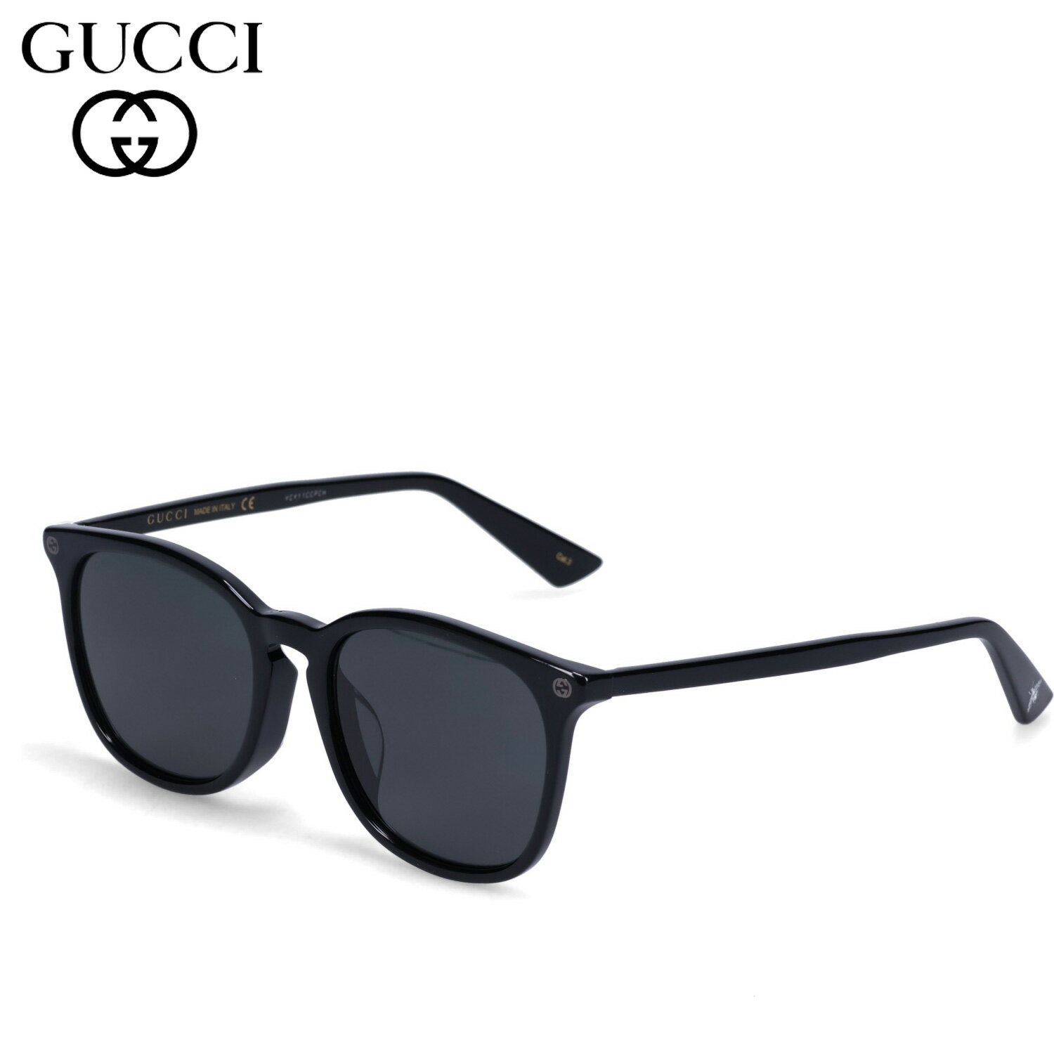 GUCCI SUNGLASSES グッチ サングラス メンズ レディース アジアンフィット UVカット 紫外線対策 ウェリントン ブラック 黒 GG0154SA-001 母の日