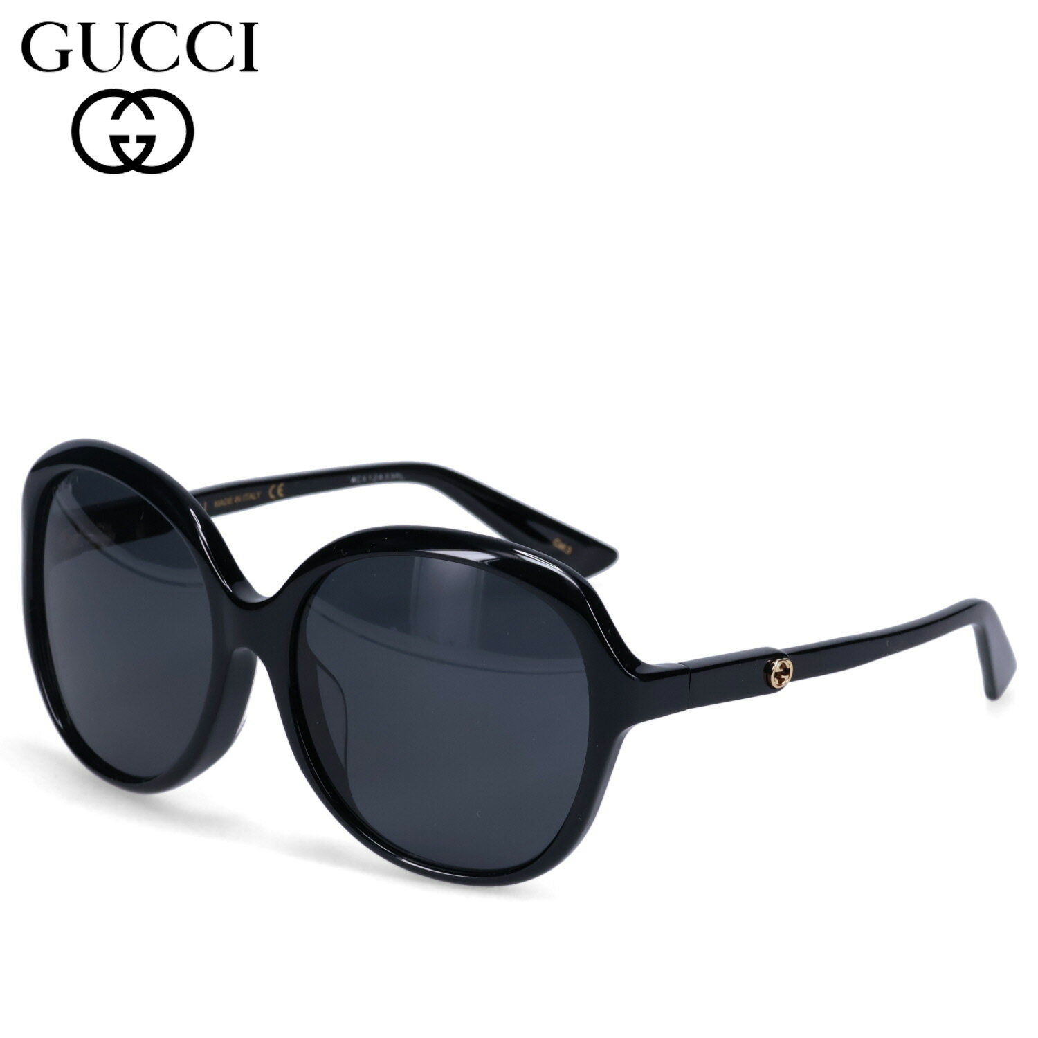 グッチ サングラス（レディース） GUCCI SUNGLASSES グッチ サングラス メンズ レディース アジアンフィット UVカット 紫外線対策 べっ甲柄 ブラック 黒 GG0489SA-001 母の日