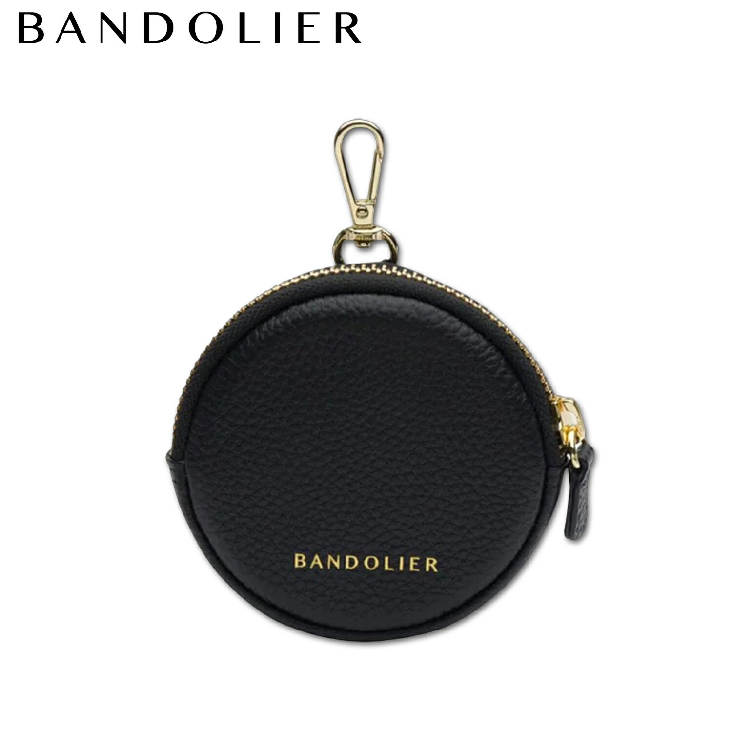 楽天inglewood Beauty【最大1000円OFFクーポン配布中】 BANDOLIER MINI ROUND POUCH BLACK GOLD バンドリヤー ポーチ 小物入れ レザー 小さめ 薄型 ミニラウンド メンズ レディース ブラック 65SRO