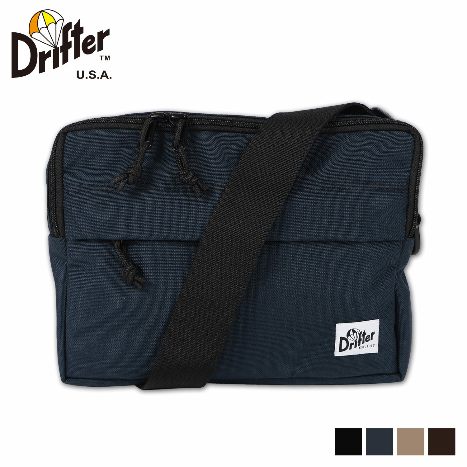Drifter CITY CROSS BODY ドリフター バッグ ショルダーバッグ メンズ レディース 2L 斜めがけ ブラック ネイビー ベージュ ブラウン 黒 DFV0580のサムネイル