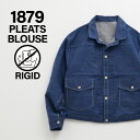 LEVIS VINTAGE CLOTHING 1879 PLEATED BLOUSE リーバイス ビンテージ クロージング デニムジャケット ジージャン Gジャン アウター メンズ ノンウォッシュ インディゴ A4395-0000