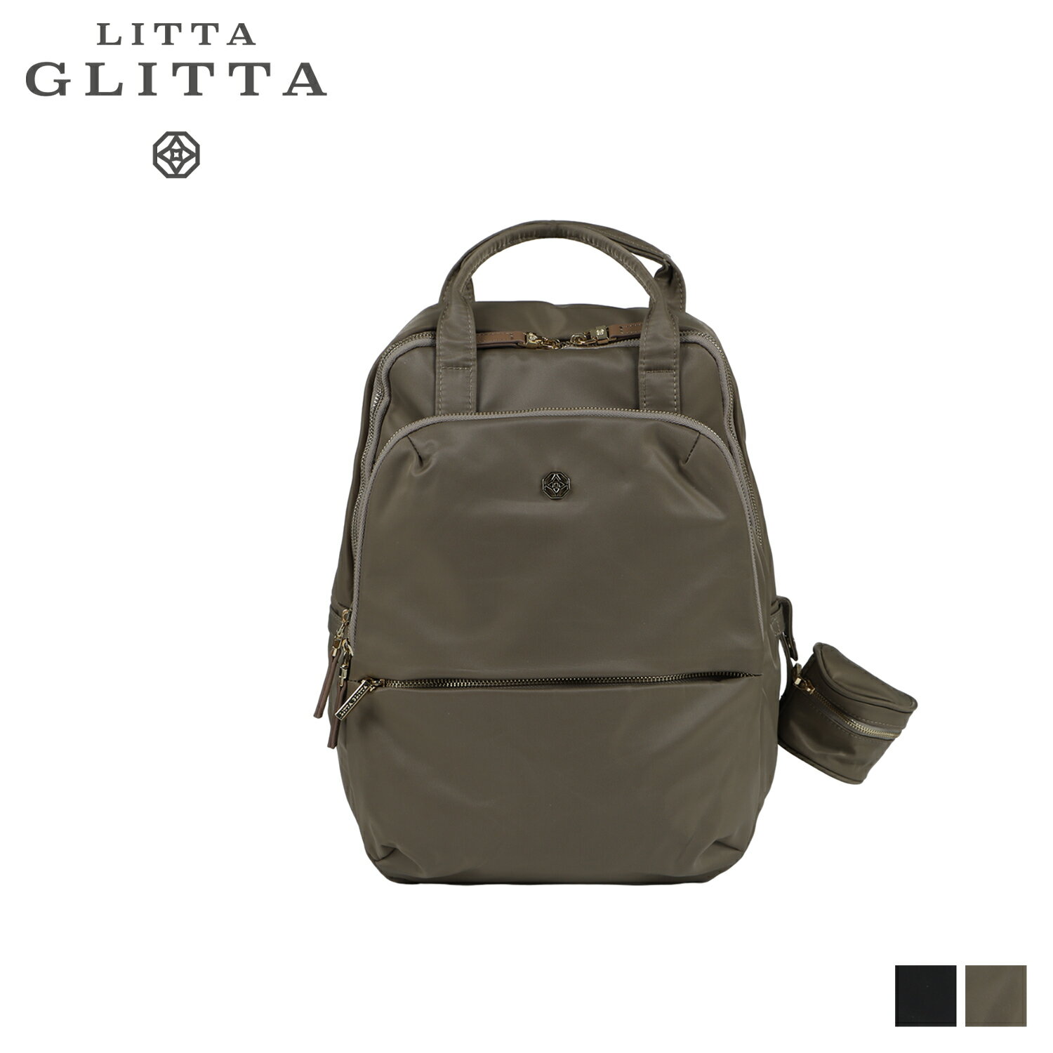 LITTA GLITTA PIXIE B BAG リッタグリッタ リュック マザーズリュック ママバッグ バックパック レディース 15.3L おしゃぶりポーチ付 ブラック ブラウン 黒