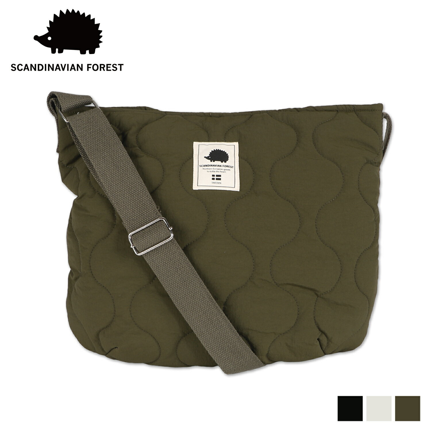 SCANDINAVIAN FOREST QUILTED BALLOON SHOULDER BAG スカンジナビアンフォレスト ショルダーバッグ バッグ メンズ レディース 斜めがけ キルティング ブラック オフホワイト カーキ 黒 251-TTSF648 母の日