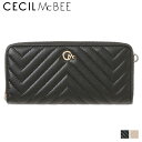 セシルマクビー 財布 女の子 【最大1000円OFFクーポン配布中】 CECIL McBEE QUILT WALLET セシルマクビー 財布 長財布 レディース ラウンドファスナー キルト ブラック ベージュ 黒 CM122092