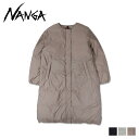 【最大1000円OFFクーポン配布中】 NANGA NO COLLAR DOWN COAT ナンガ ダウン コート アウター ノーカラー レディース 防寒 ブラック アイボリー ライト ブラウン 黒