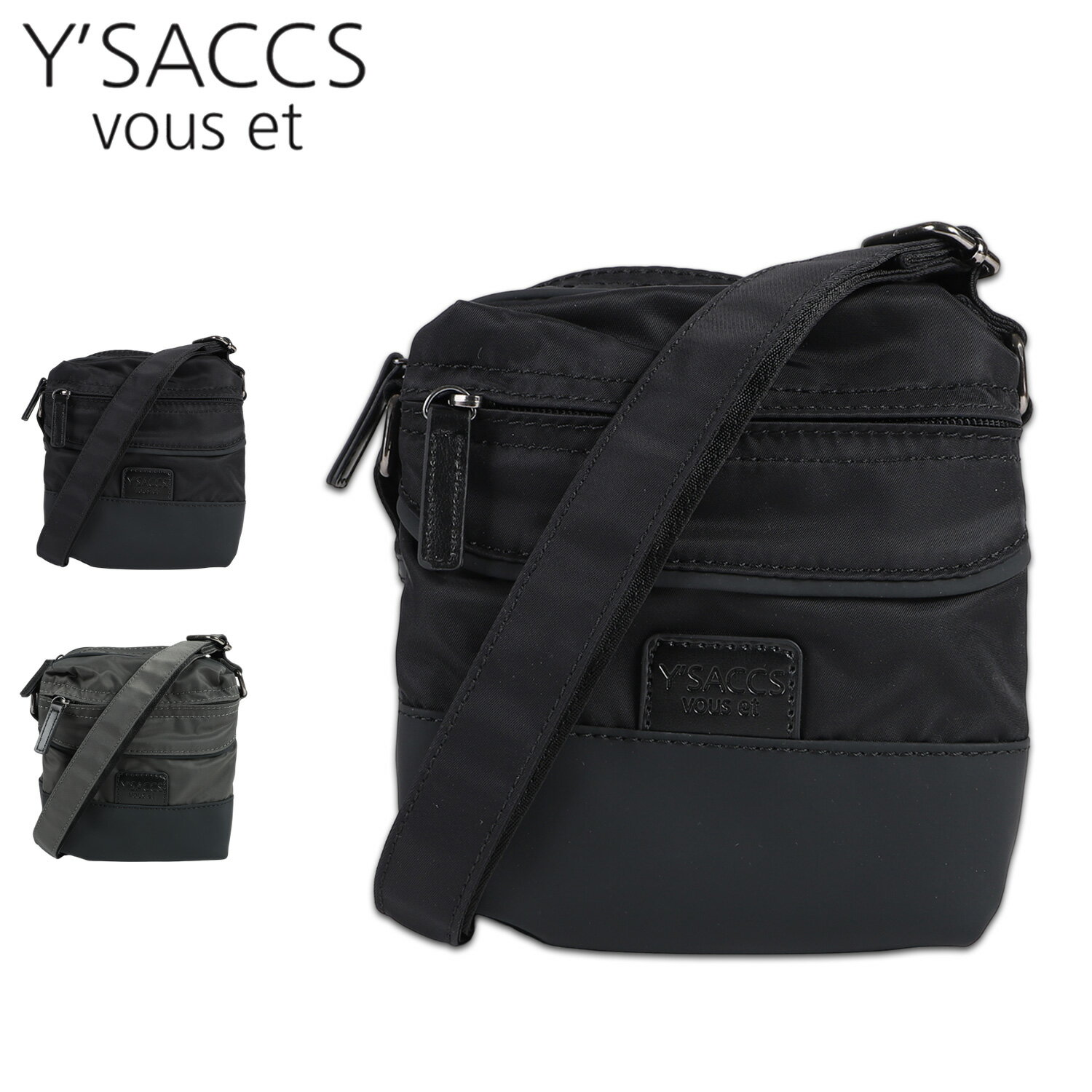 イザック バッグ YSACCS vous et SHOULDER BAG イザックヴーエ バッグ ショルダーバッグ ポシェット ポーチ 小物入れ メンズ レディース 斜め掛け ブラック ダーク グレー 黒 YV020-01 母の日