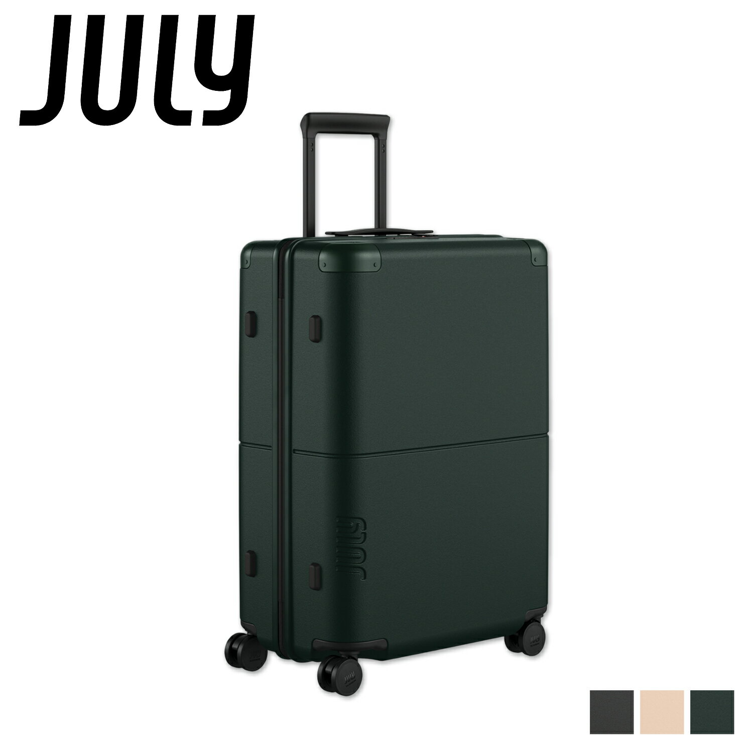 JULY CHECKED LUGGAGE ジュライ キャリーケース スーツケース キャリーバッグ チェックト ラゲージ メンズ レディース 80L 機内持ち込み 大容量 ブラック ベージュ グリーン 黒 CHK