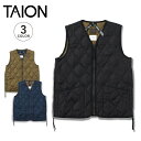 TAION MILITARY W-ZIP V NECK DOWN VEST タイオン インナーダウン ベスト アウター メンズ レディース ミリタリー Vネック...