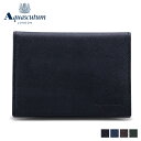 AQUASCUTUM BIRMINGHAM アクアスキュータム カードケース 名刺入れ 定期入れ パスケース 二つ折り バーミンガム メンズ 本革 スリム ブラ...