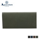 AQUASCUTUM BIRMINGHAM アクアスキュータム 財布 長財布 二つ折り バーミンガム メンズ 本革 小銭入れあり ブラック ネイビー ダーク ブ...