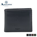 AQUASCUTUM SUTTON アクアスキュータム 財布 二つ折り サットン メンズ 本革 小銭入れあり ブラック ネイビー ダーク ブラウン グリーン 黒...