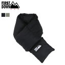 【最大1000円OFFクーポン配布中】 FIRST DOWN LONG DOWN MUFFLER MICROFT ファーストダウン ダウンマフラー ロング マイクロント メンズ レディース 防寒 折りたたみ 収納付き コンパクト ブラック ライト カーキ 黒 F552004