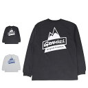 Gramicci PEAK L/S TEE グラミチ Tシャツ 長袖 ロンT カットソー メンズ レディース ブラック ホワイト 黒 白 G4SU-T084