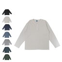 Good On L/S HENLEY TEE グッドオン Tシャツ 長袖 ロンT ヘンリー ネック カットソー メンズ ブラック オフ ホワイト グレー ネイビー 黒 GOLT1601P