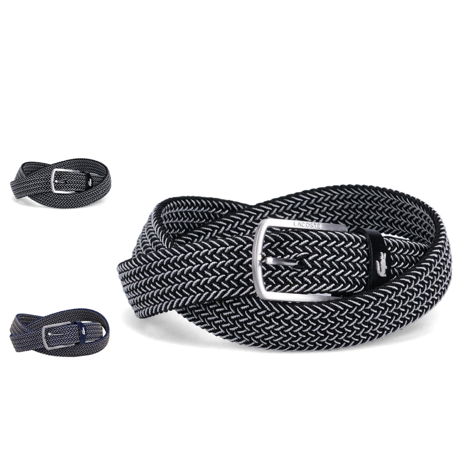 LACOSTE ベルト メンズ 【最大1000円OFFクーポン配布中】 LACOSTE MESH BELT ラコステ ベルト メッシュベルト メンズ ストレッチ ブラック ネイビー 黒 LB66480