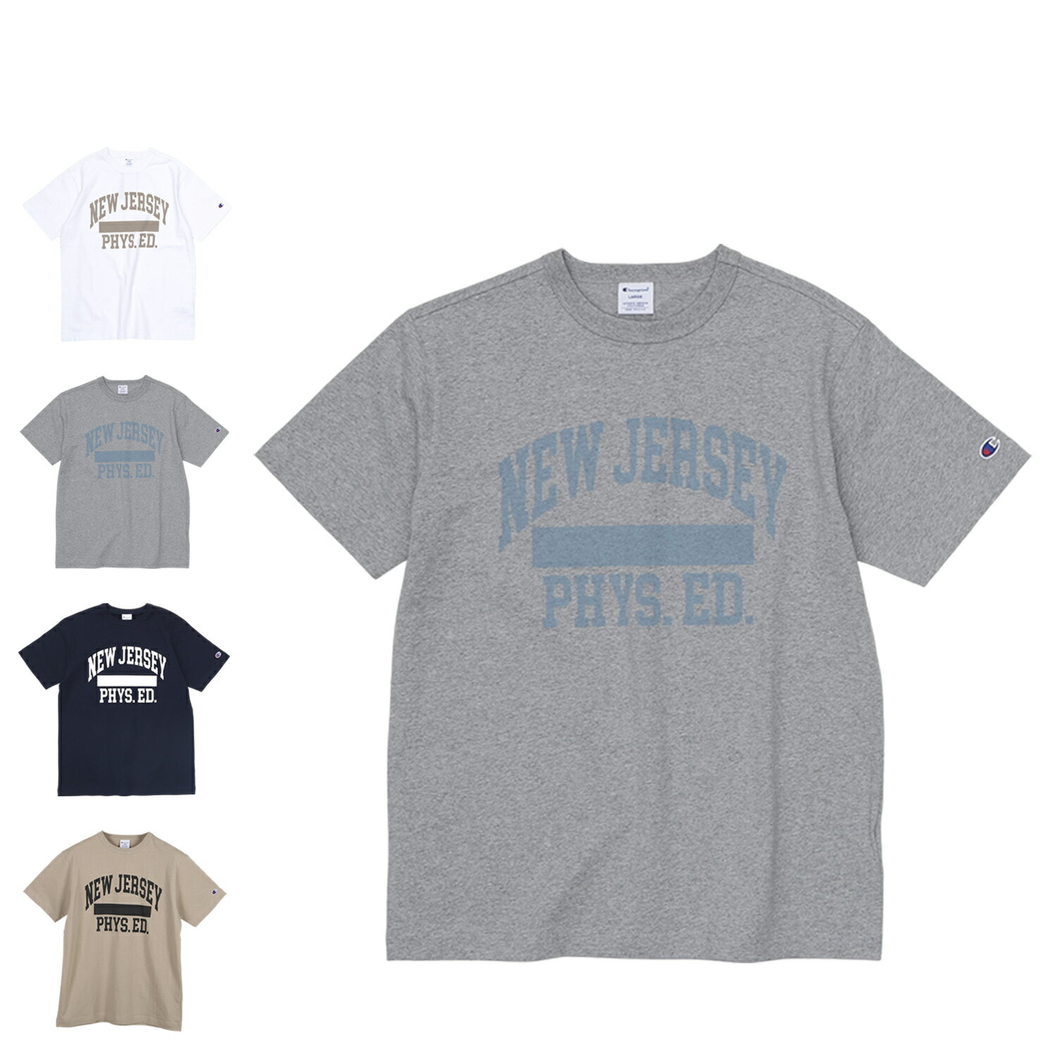 【最大1000円OFFクーポン配布中】 Champion SHORT SLEEVE T-SHIRT チャンピオン Tシャツ 半袖 ショートスリーブ メンズ ホワイト グレー ネイビー ベージュ 白 C3-Z349