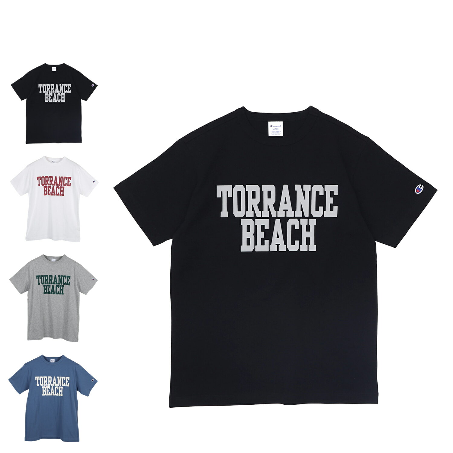 【最大1000円OFFクーポン配布中】 Champion SHORT SLEEVE T-SHIRT チャンピオン Tシャツ 半袖 ショートスリーブ メンズ ブラック ホワイト グレー ブルー 黒 白 C3-Z350